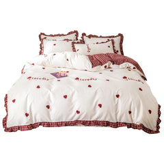 4pcs Home Textiles Cat Kitty Duvet Cover Pillow Case Bed Sheet Boy Kid Teen Girl Bedding Linens Sanding Set King Queen Twin